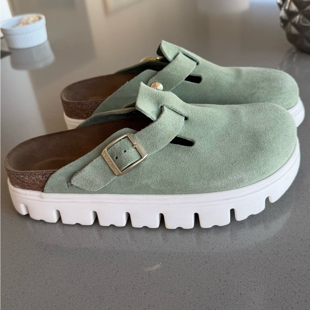 BIRKENSTOCK PAPILLIO BOSTON CHUNKY CLOG SZ 39 WORN LESS THAN 3 TIMES